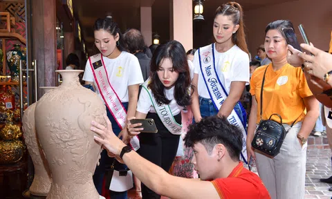 Mỹ nhân khắp thế giới về Bát Tràng trải nghiệm tinh hoa Gốm Việt