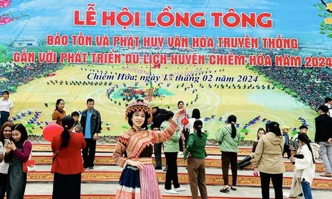 Á hậu Lê Thị Khánh Vân tham dự Lễ hội Lồng Tông – Ngày hội xuống đồng của dân tộc Tày tại Tuyên Quang năm 2024