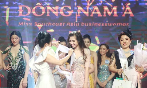 Người đẹp Nguyễn Thị Quỳnh toả sáng trên sân khấu cuộc thi Hoa hậu doanh nhân Đông Nam Á 2023