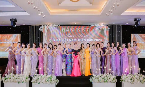 Các thí sinh Hoa hậu Quý bà Việt Nam Toàn cầu 2023 tỏa sáng trong đêm bán kết tại TP.Huế